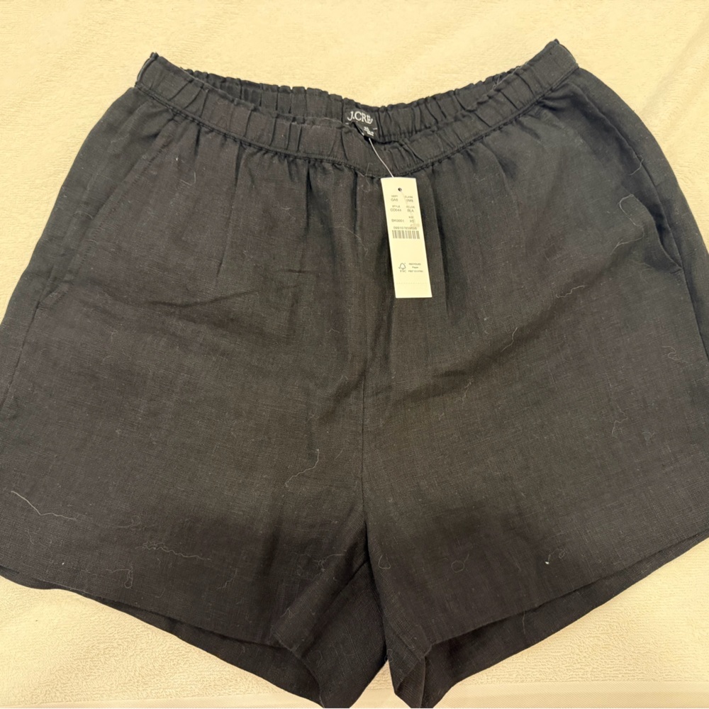 J.Crew Black Women’s 3" Stratus short in linen